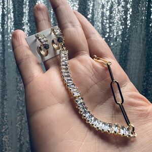 Elegant Gold and Silver Women's Jewelry Set